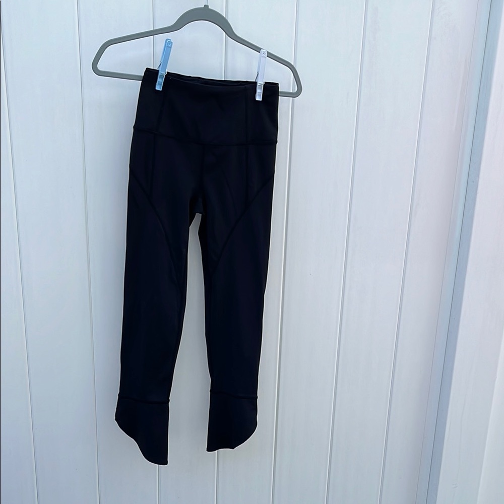Classic Black Stretch Leggings cropped
